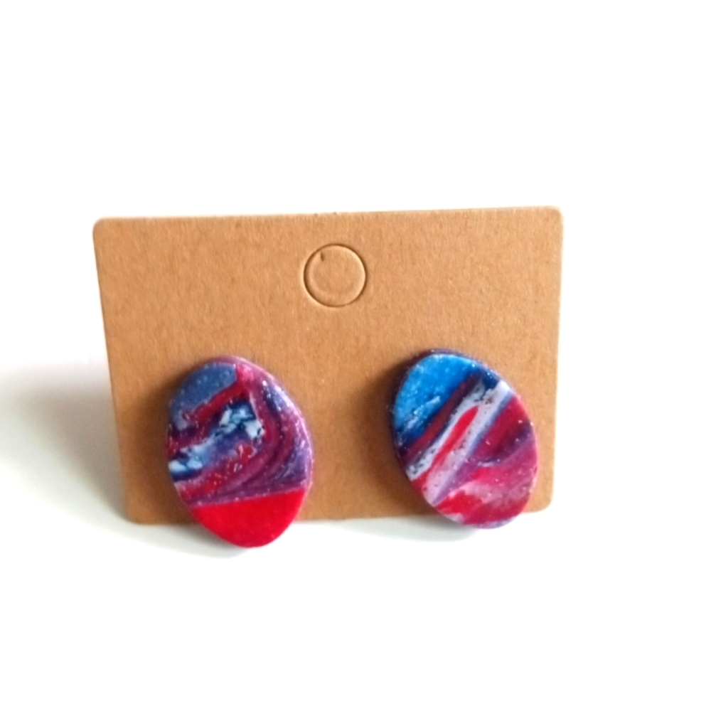 Handmade Clay Stud Earrings